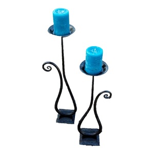 Porte-bougie et support classique en métal fer, porte-bougie à un pilier, décoration de mariage pour la maison et l'hôtel - Product Image 2