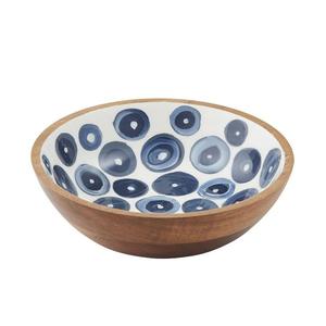 ชามไม้พิมพ์ลายเคลือบทำมือชามสลัดทำจากไม้สำหรับตกแต่งงานกิจกรรมดีไซน์ล่าสุด - Product Image 5