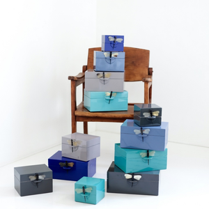 Customized Lacquer Jewelry <b>Box</b> Modern Pastel Colors Handcrafted Wooden <b>Keepsake</b> <b>Box</b> High-end Packaging for Boutique - Product Image 6