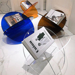Soporte de acrílico para libros de colores en forma de V redondo vibrante, estante de almacenamiento, solución funcional elegante para exhibir y organizar libros - Product Image 1