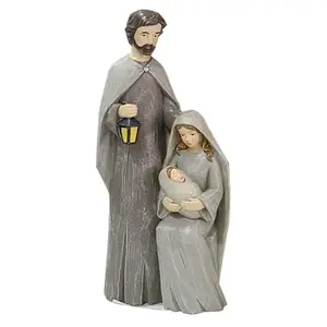 Geboorte Van Jezus Christus Hars Cijfers Kerst Crib Decor Polyresin Religieuze Beelden Sculptuur