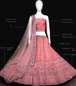 Fabzone BridalWear Premium Net Lehenga Choli Pour Femmes Avec Broderie et Travail de la Pierre - Product Image 1
