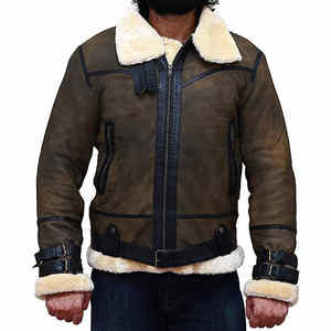 Nueva ropa de calle estilo personalizado Color hombres chaqueta de cuero de piel de oveja Top moda adulto tamaño hombres chaquetas de cuero de piel de oveja - Product Image 1