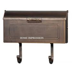 Buzón de correo galvanizado para exteriores, almacenamiento postal y caja de envío de paquetes para paquetes, suministros exteriores montados en la pared para exteriores - Product Image 1