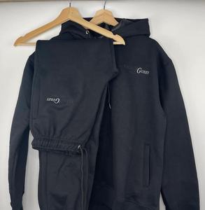 Fabricación profesional 100% algodón invierno chándal hombre alta calidad ropa deportiva entrenamiento gimnasio cómodo hombres con capucha sólido 2 - Product Image 1
