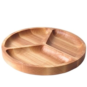 Ustensiles de cuisine en bois d'acacia massif, vaisselle de haute qualité fait à la main, plateau à salade, bol en bois en forme de bois 4 pièces - Product Image 1