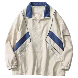 Chaqueta cortavientos personalizada de alta calidad para hombre, chaqueta con cremallera de 3 capas, chaqueta de poliéster de manga larga a prueba de viento para hombre, chaqueta de senderismo al aire libre - Product Image 1