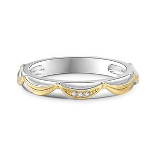Bague de mariage pour femme Jeulia en argent sterling avec design jupe épanouie - Product Image 1