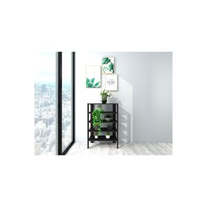 Zapatero Moderno Charlie en Blanco y Negro de Cuatro Niveles con 90 cm de Altura y 60 cm de Ancho, Garantía de 2 Años - Product Image 6