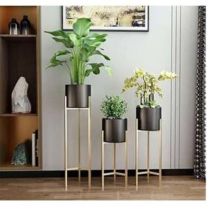 แจกันตั้งดอกไม้โลหะสำหรับปลูกต้นไม้ในร่มและกลางแจ้งดีไซน์สวยดึงดูด - Product Image 5