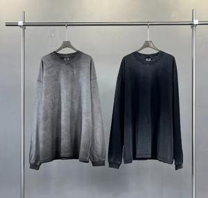 <b>Men's</b> Vintage Acid Wash Pullover High Quality Breathable <b>Sweatshirts</b> Long Sleeve Distressed Heavyweight <b>Men</b> <b>Crewneck</b> <b>Sweatshirts</b> - Product Image 3