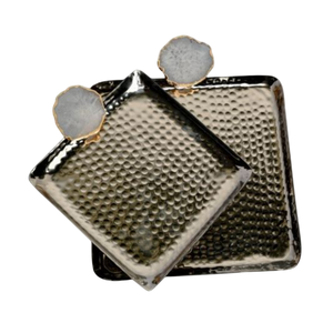 Vente en gros de table à manger pour la maison plateau de service en acier inoxydable de la meilleure qualité avec accent antique doré utilisation pour la restauration - Product Image 5