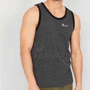 Ropa de Fitness informal de punto transpirable de alta calidad, camiseta sin mangas para hombre, ropa de gimnasio de poliéster de algodón de secado rápido - Product Image 3