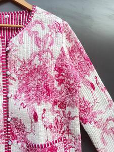 Chaquetas acolchadas de retazos de algodón Floral estilo bohemio Otoño Invierno chaqueta abrigo Streetwear Boho acolchado chaqueta Reversible - Product Image 4