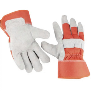 Guantes de Cuero Vacuno con Puño Recto, Textura Lisa, Protección Laboral para Soldadura, Antiestáticos, Antideslizantes, Grosor de 11 oz - Product Image 6