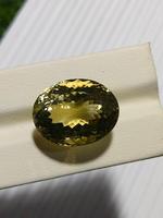 Hélioder naturel pierre précieuse ovale à facettes grande taille cristal Loupe propre jaune aigue-marine pierre rare pour la fabrication de bijoux