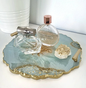 Excelente bandeja de resina epoxi, proveedor mayorista, bandeja de servicio de resina para regalos de inauguración de la casa - Product Image 2