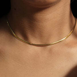 Collier en or 18 carats avec perle et papillon, chaîne serpent, pour fête et cadeau de fiançailles - Product Image 5
