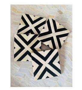 Luxury Handmade Bone-Inlay Tea Coaster <b>Set</b> Safe for Indian Home Use Beautiful Design Tea Mats & Pads Stone - Product Image 6
