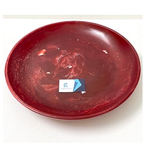 Assiettes de fruits à salade en résine décorative écologique de haute qualité faites à la main Texture de marbre classique motif solide pour la maison hôtel - Product Image 3