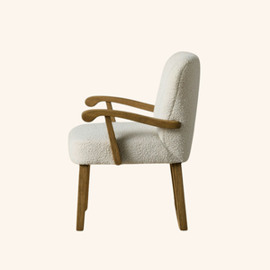 Chaise de salle à manger à bras en bois de mindi massif minimaliste Oslo, écologique pour la maison, le bar, le restaurant, l'hôtel et le café - Product Image 3