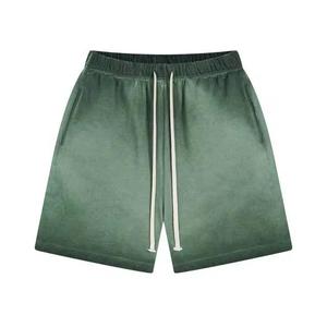 Shorts en coton délavé à l'acide pour hommes, coupe ample, effet délavé et décoloré, vente en gros - Product Image 5