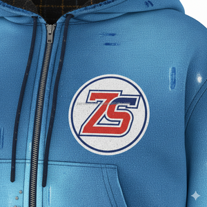 Survêtement à fermeture éclair en polaire de qualité supérieure 380 GSM ensemble de survêtements et sweat à capuche d'hiver épais tissu doux bleu logo personnalisé broderie survêtements - Product Image 6