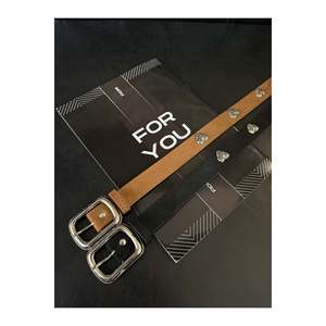 Ceinture pour pantalon, veste, chemise et robe pour femme avec boucle carrée et accessoire en forme de cœur - Noir-brun-noir - Product Image 2