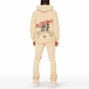 ชุดวอร์มผ้าคอตตอน2ชิ้นสำหรับ100% กางเกงมีฮู้ดระบายอากาศได้ดีสำหรับฤดูหนาวโลโก้ตามสั่ง - Product Image 2