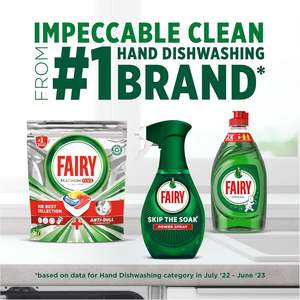Kit de pulvérisation pour vaisselle Fairy Skip the Soak au citron, avec pulvérisateur + 4 recharges de 500 ml. Élimination à 100 % de la graisse pour la vaisselle et les surfaces. - Product Image 3