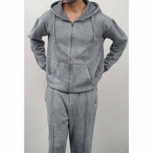 เสื้อฮู้ดแนวสตรีทของผู้ชายแนววินเทจผ้าคอตตอนผสม100% งานปักสีล้วนสำหรับฤดูหนาวกำหนดเองได้2025 - Product Image 6