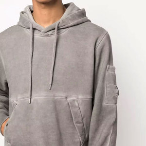 Ropa informal rasgada de gran tamaño de peso pesado para hombre, Sudadera con capucha de estilo vintage con lavado ácido - Product Image 5