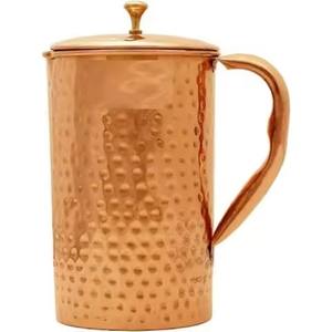 Jarra de cobre puro con diseño en relieve para servir agua, uso en la cocina del hogar - Product Image 3