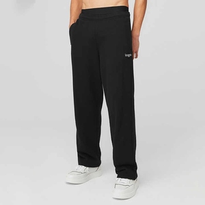 Pantalon de survêtement en toile élégant pour homme, jogging de sport, coupe ample, trois poches, vêtement décontracté, respirant, coupe-vent, élastique - Product Image 4