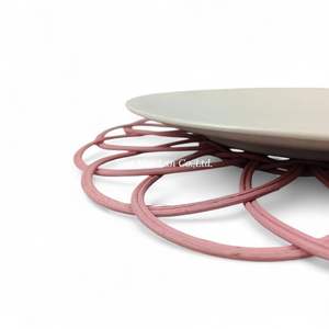 Pink Floral Handmade Rattan Placemat For Dining <b>Table</b> <b>Protection</b> Crafted From Natural Vietnamese Rattan - Product Image 2
