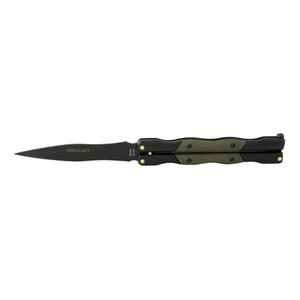 Coltello a Farfalla Miguel Nieto 324-N con Meccanismo di Bloccaggio, Manico Cromato e Fodero in Pelle - Product Image 4
