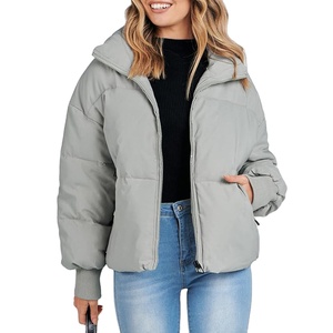 Nueva llegada chaqueta acolchada para mujer 100% chaqueta acolchada de burbujas de alta calidad para mujer en Color sólido - Product Image 1