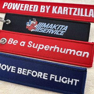 Nhà Sản Xuất Tùy Chỉnh Vải Móc Khóa/Thêu Hai Mặt Keyring/Tùy Chỉnh Thêu Móc Chìa Khóa Cho Xe Quà Tặng - Product Image 3