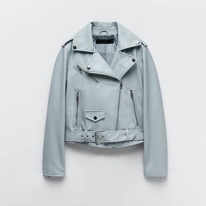 Solapa simple Pakistán fabricante ropa de mujer cuero genuino de talla grande chaqueta de lona impresa Forro de algodón al por mayor - Product Image 5