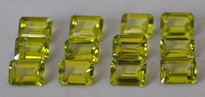 Natural Peridot Octagon Cut 7x9 mm Faceted - Loose Peridot Octagon Cut - Product Image 5