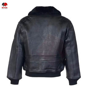 Chaqueta de Cuero Premium para Hombre, Color Sólido, Marca Personalizada, Alta Calidad, Tallas Grandes, Compatible con OEM y ODM - Product Image 2