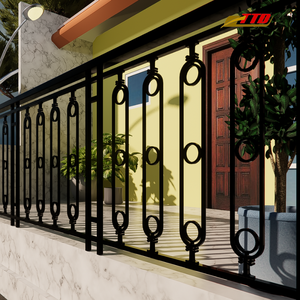 Rampe de balcon en fer forgé décorative, design de balcon en métal pour l'amélioration de l'intérieur moderne des maisons - Product Image 5