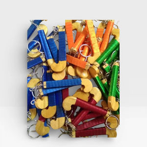 2025 Factory Sale Wood Keychain New <b>Mini</b> Hockey Stick Design for Fans Promotional Gift <b>Keyring</b> - Product Image 1