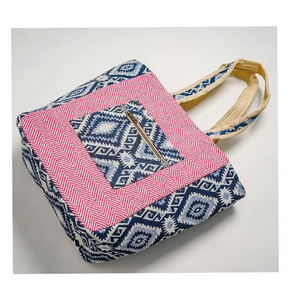 Sac à main de créateur le plus vendu Sac fourre-tout en coton fait à la main avec doublure en toile Fermeture à glissière pour le shopping Cadeau à bas prix - Product Image 5