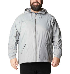 Dernière conception, veste coupe-vent imperméable à col montant en toile personnalisée avec logo frontal et fermeture éclair, vente en gros à prix abordable - Product Image 1