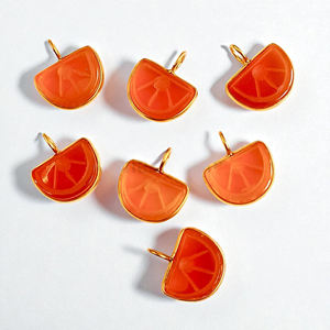 925 Plata limón forma cornalina tallada piedra preciosa hecha a mano encanto colgante DIY chapado en oro colgante de piedras preciosas - Product Image 4