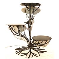 Support à gâteau en métal de style branche d'arbre artistique de luxe à trois étages pour la présentation de desserts pour les mariages, les fêtes, les buffets d'hôtel, la décoration de table