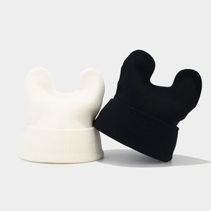 Unisex logotipo personalizado 100% acrílico invierno cartón oreja sombrero alta calidad cráneo puños gorros sombreros Jacquard Gorro con logotipo personalizado - Product Image 5