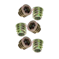 Prix usine M4 M5 M6 M8 M10 Inserts d'écrou à vis filetée Écrous en acier inoxydable nickelés pour bois Mining Pack 50/100 Direct