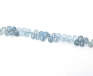 Natural Faceted <b>Aquamarine</b> Beads Green Blue Gemstone Strands Loose Oval Drop Shapes - Product Image 3
